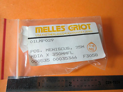 Optical Melles Griot Lens 25 mm Diameter Fl 350 mm Laser Optics