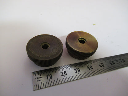 ANTIQUE BAUSCH LOMB PAIR KNOBS FINE ADJUST MICROSCOPE PART AS PICTURED Y4-A-59