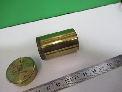 Antique Brass Henry Crouch London Empty Objective Canister