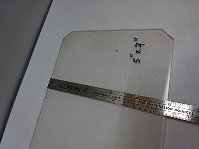MICROSCOPE PART OLYMPUS JAPAN GLASS STAGE 5"x7" OPTICS AS IS #83-07