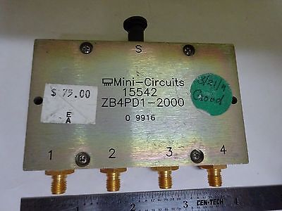 RF MICROWAVE FREQUENCY MINI CIRCUITS ZB4PD1-2000 SPLITTER AS IS BIN#X2-19
