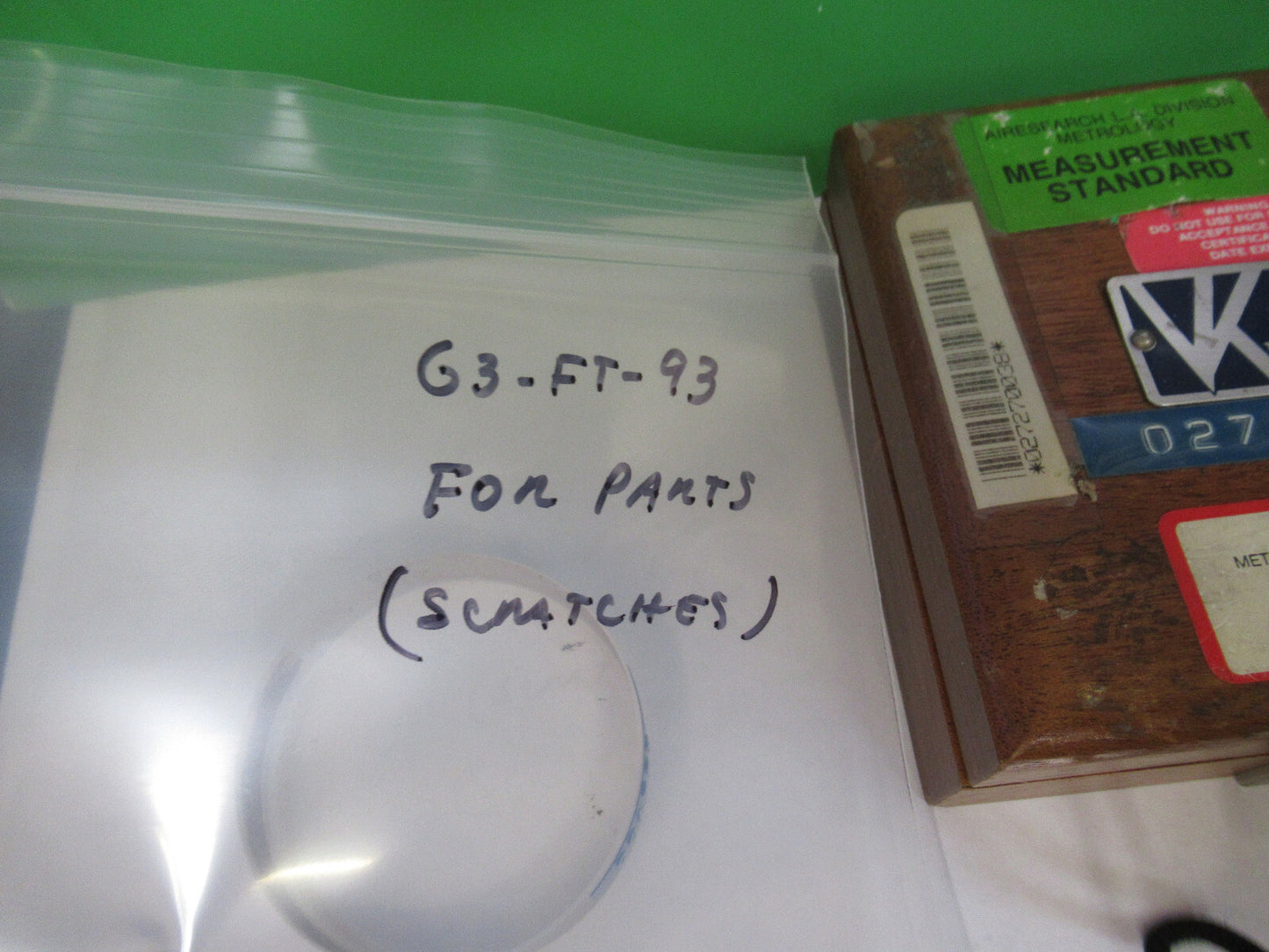 or Repair Optical Flat Substrate Fused silica Pictured