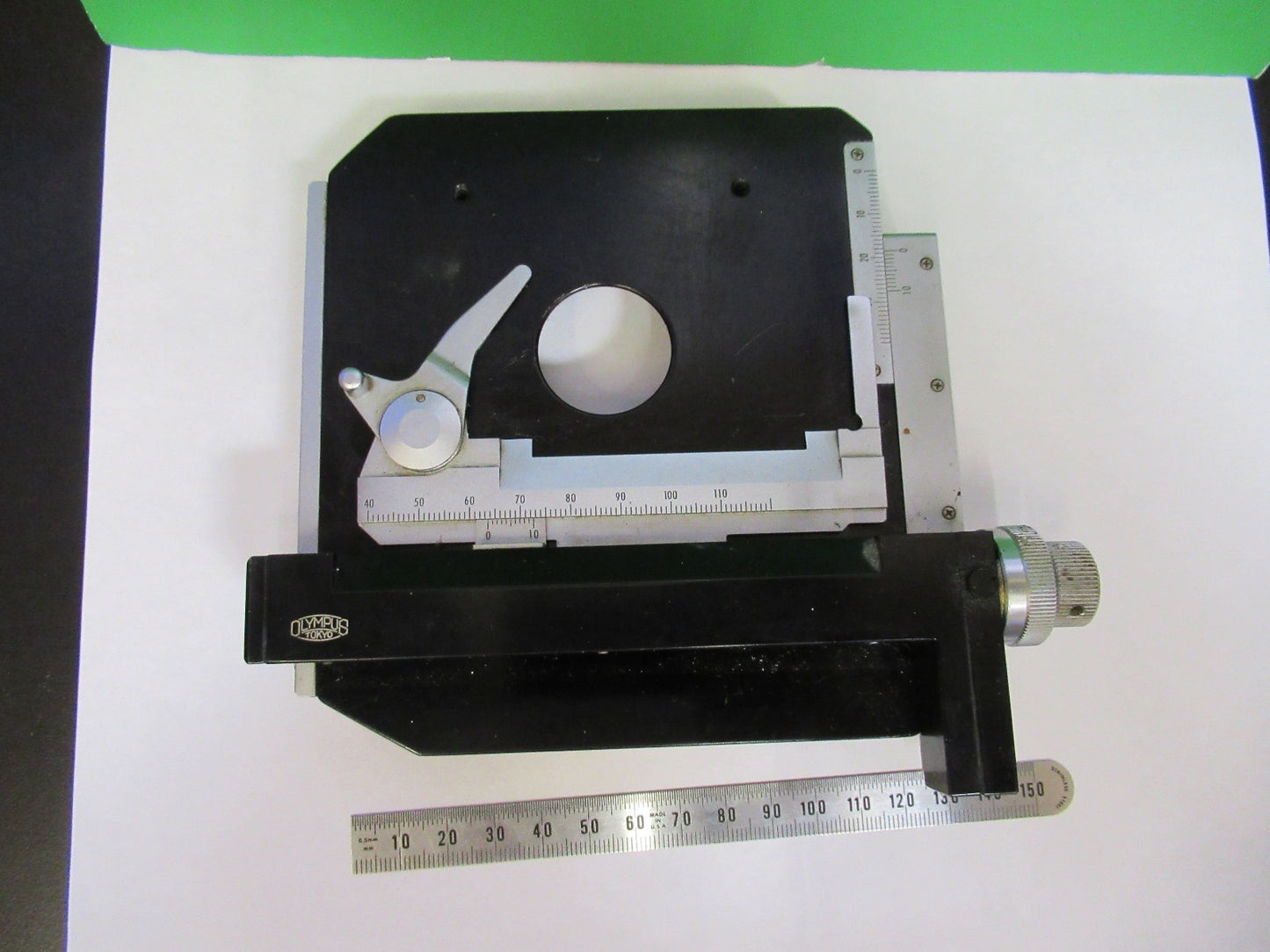 OLYMPUS JAPAN  XY STAGE TABLE MICROSCOPE PART AS PICTURED T7-FD-95