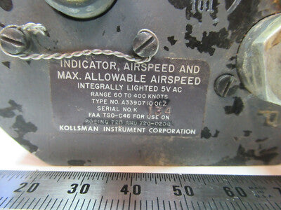 FOR PARTS KOLLSMAN INDICATOR AIRCRAFT  AIR SPEED A3390710002 AS PICTURED C1-A-20
