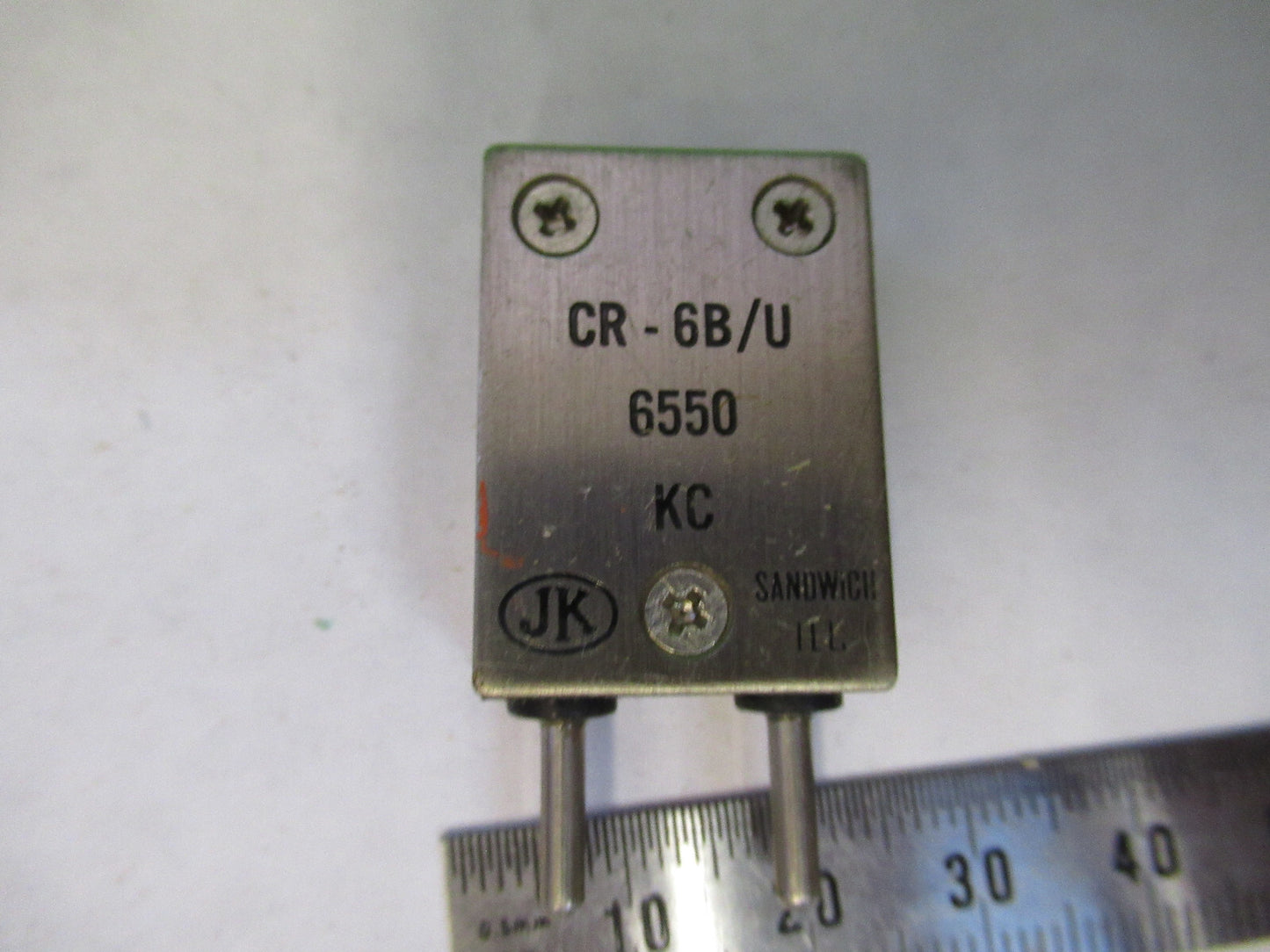 WWII FT-243 QUARTZ CRYSTAL CTS JK 6550 kHz FREQUENCY CONTROL AS PICTURED S1-B-40