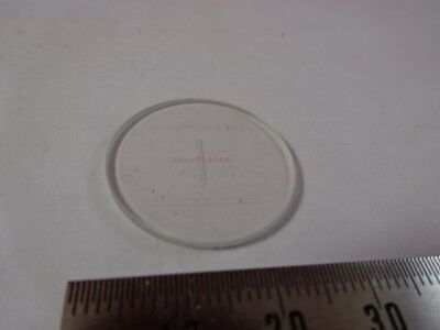 CROSSHAIR RETICLE MICROMETER for OCULAR MICROSCOPE OPTICS AS IS &51-A-47