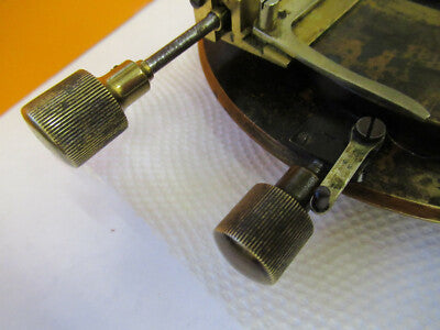 Antique Carl Zeiss AG Brass Xy Pol Stage Rare Microscope Part
