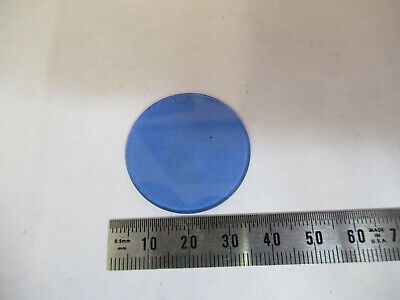 OPTICAL BLUE GLASS FILTER MICROSCOPE PART OPTICS AS PICTURED &F1-A-17