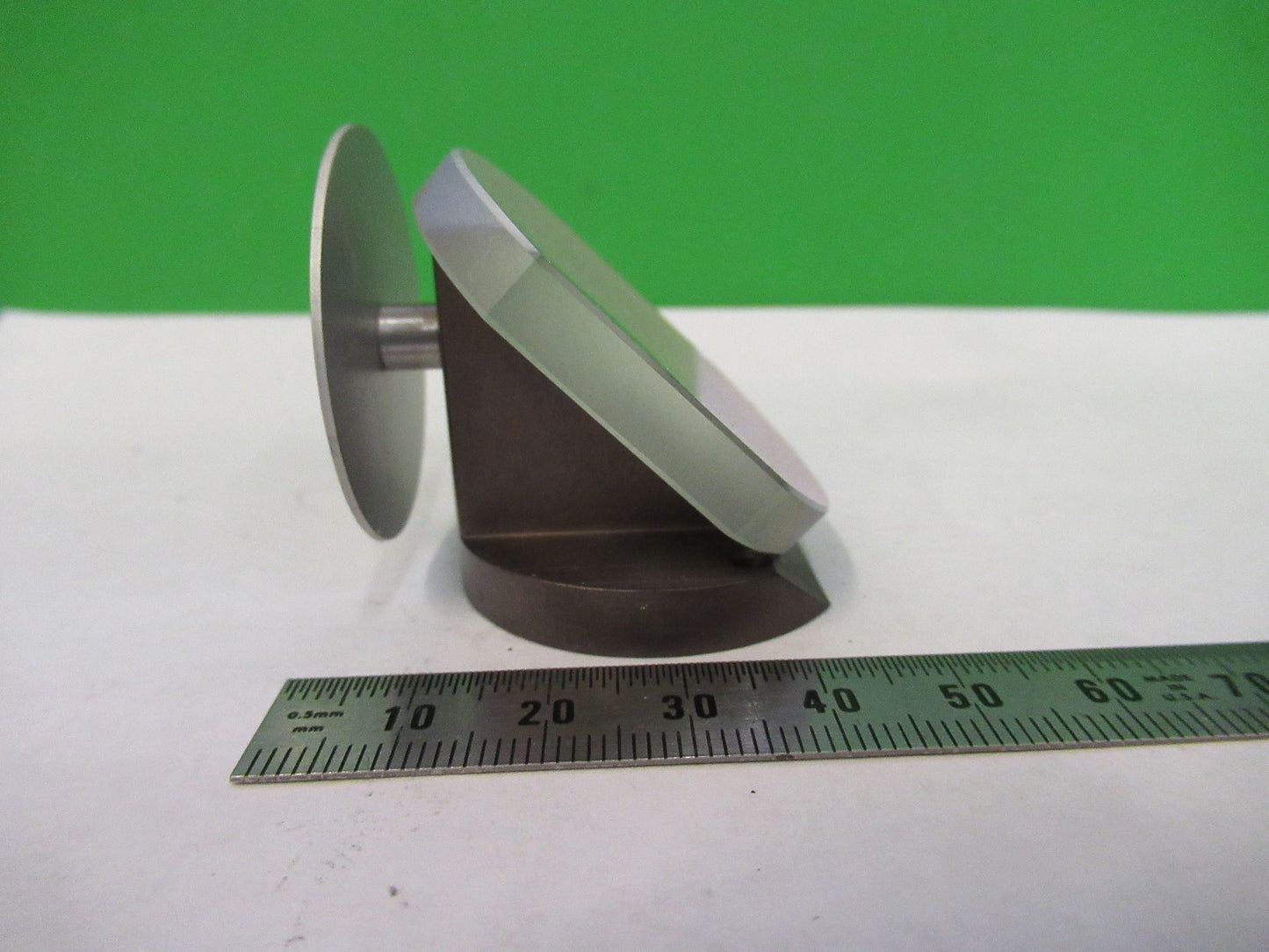 AUS JENA GERMANY MIRROR FLAT OPTICS MICROSCOPE PART AS PICTURED T2-A-64