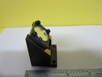 MICROSCOPE PART MOUNTED MIRROR [BRASS] ASSEMBLY OPTICS AS IS  BIN#U2-B-10
