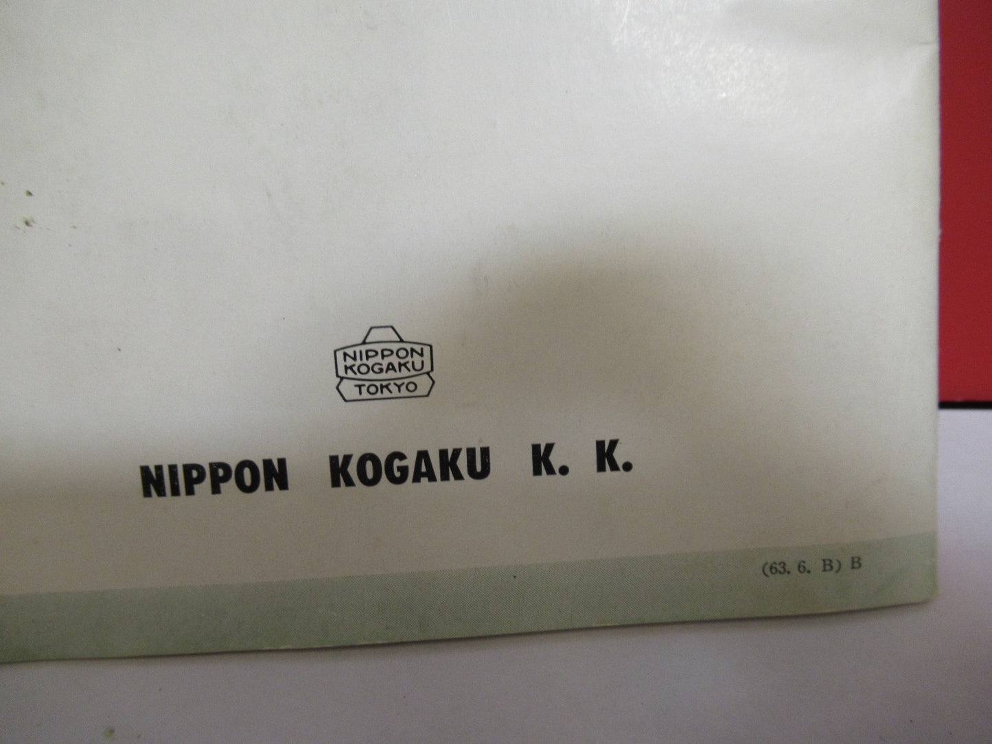 ANTIQUE NIKON KOGAKU BOOKLET INSTRUCTIONS 1963 MICROSCOPE PART AS PIC V7-A-17