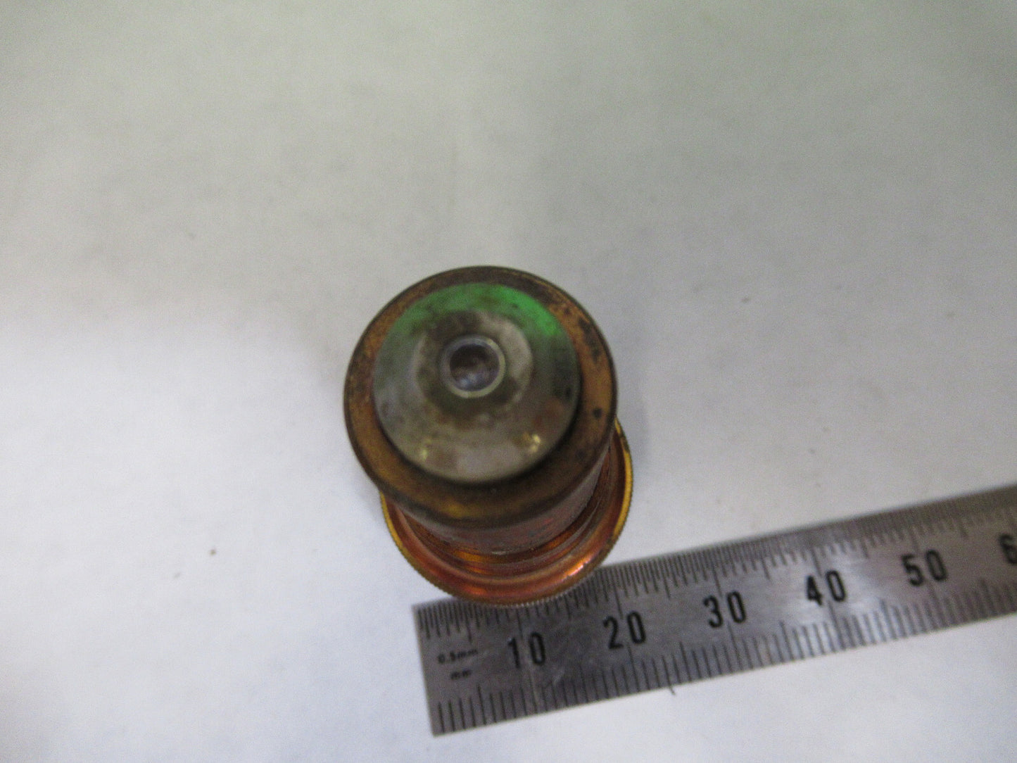ANTIQUE BAUSCH LOMB BRASS OBJECTIVE 43X MICROSCOPE PART AS PICTURED S7-A-30