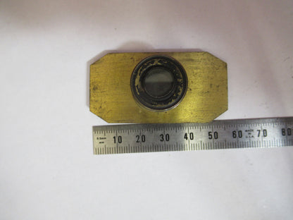 ANTIQUE BRASS COMPRESSORIUM STAGE LONDON MICROSCOPE PART AS PICTURED F8-A-46