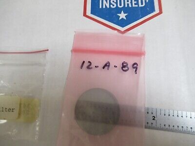 LEITZ GERMANY 28.6mm DIAMETER HEAT ABSORBING FILTER MICROSCOPE PART &12-A-89