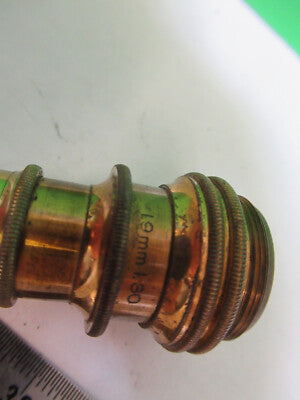 Antique Bausch & Lomb Brass Objective Lens Microscope Part
