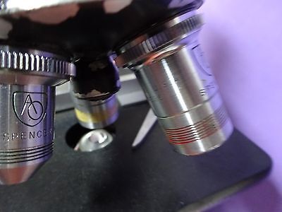 BRASS MICROSCOPE SPENCER ANTIQUE AMERICAN OPTICS &IL-2-20
