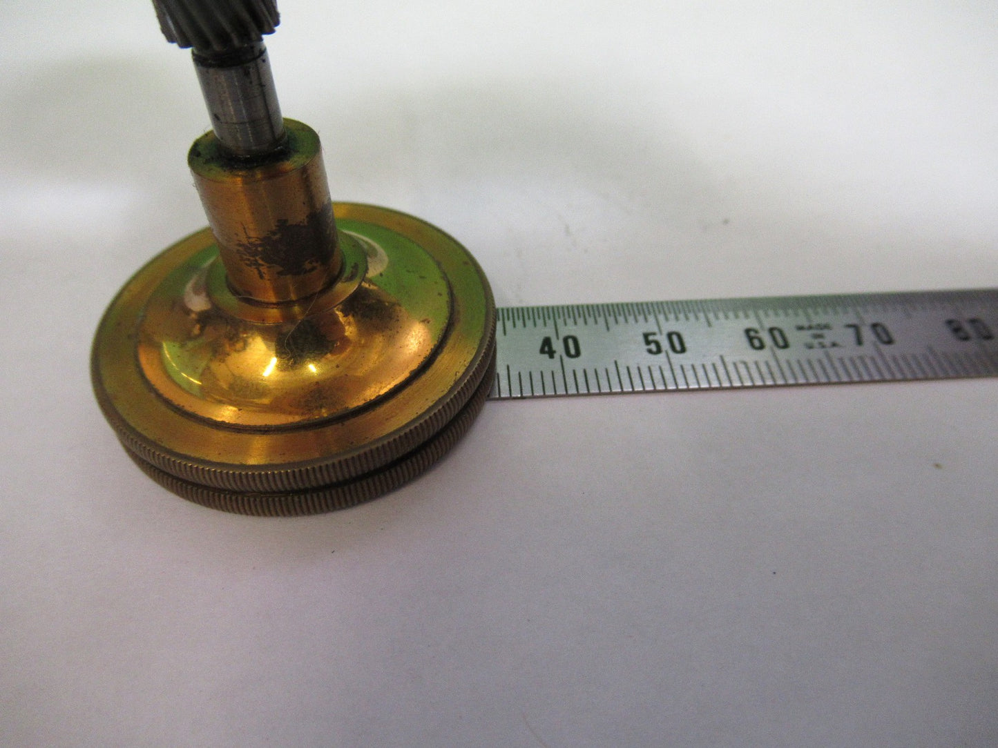 ANTIQUE BAUSCH LOMB BRASS KNOBS ASSEMBLY MICROSCOPE PART AS PICTURED  V1-A-13