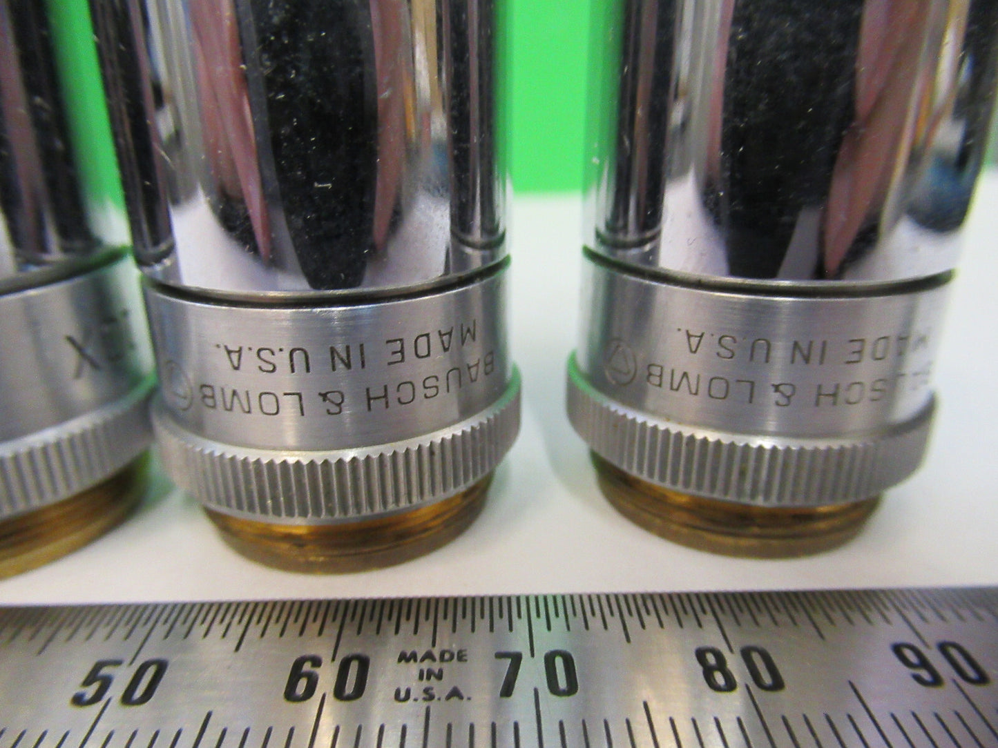 BAUSCH LOMB LOT INDUSTRIAL OBJECTIVE MICROSCOPE PART AS PICTURED A2-FD-10