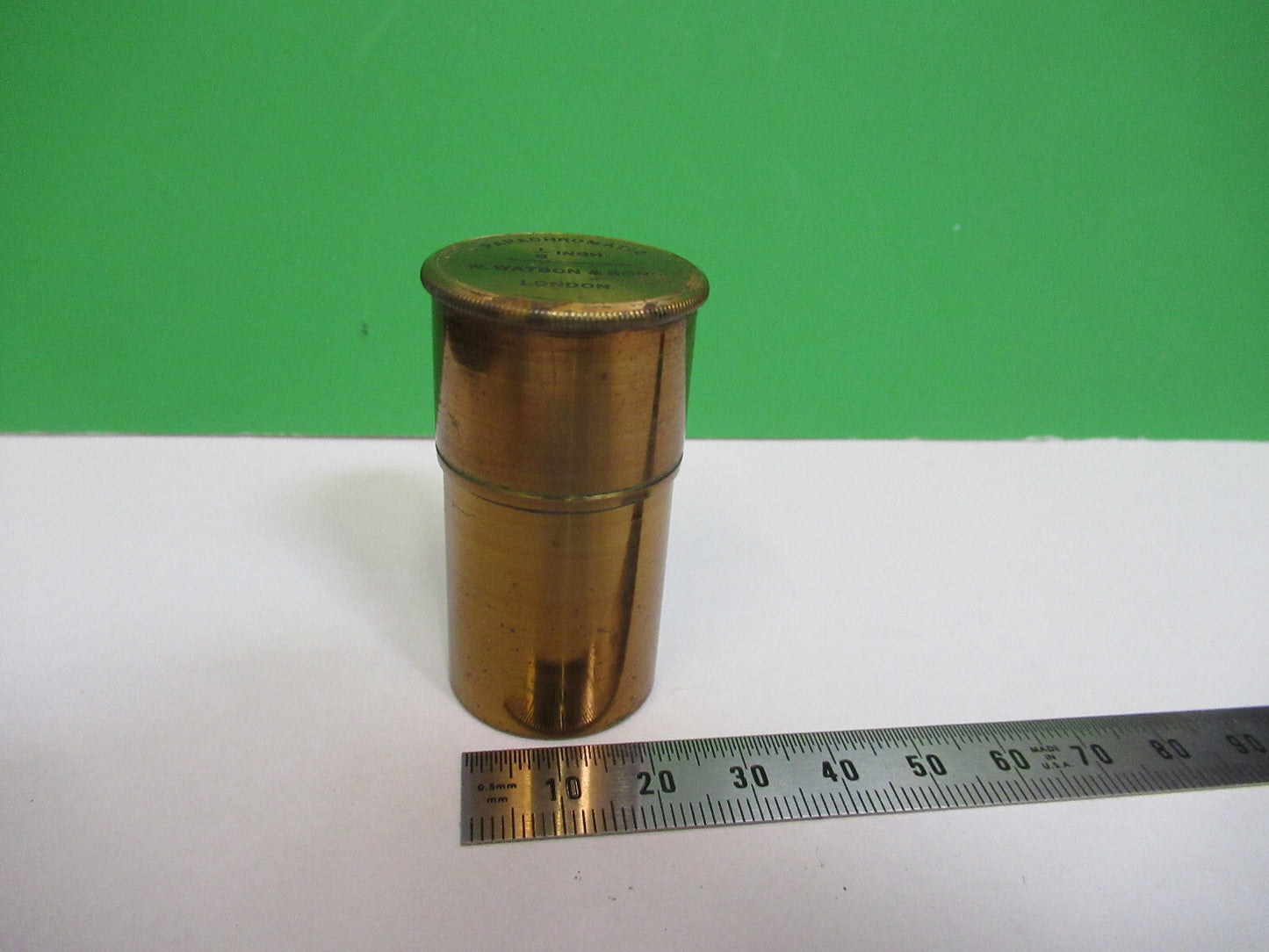 ANTIQUE BRASS WATSON UK 1890s EMPTY CAN MICROSCOPE PART AS PICTURED &R6-A-84