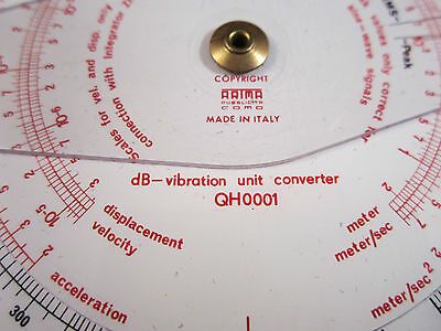 BRUEL KJAER QH0001 ITALY RULER ACCELEROMETER VELOCITY DISPLACEMENT CALCULATOR #2