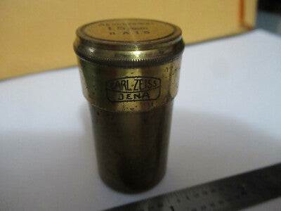 Carl Zeiss AG Jena Apo 1.5mm Empty Brass Objective Can Microscope AS Pic