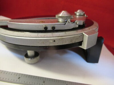ZEISS GERMANY TABLE STAGE POL POLARIZER ROTATABLE MICROSCOPE PART AS PIC &13-50