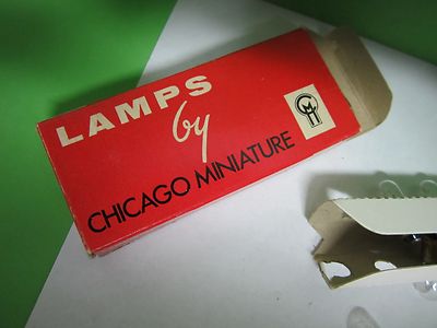 LOS 5 EA LAMPENBIRNE CHICAGO MINIATUR PR2 MIKROSKOP ODER INSTRUMENTE BIN#V2