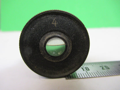 Antique Unbranded Eyepiece Ocular "4" Microscope Part