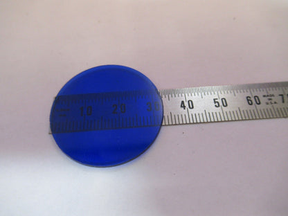 ANTIQUE BAUSCH LOMB GLASS BLUE FILTER OPTICS MICROSCOPE PART AS PICTURED V7-A-20