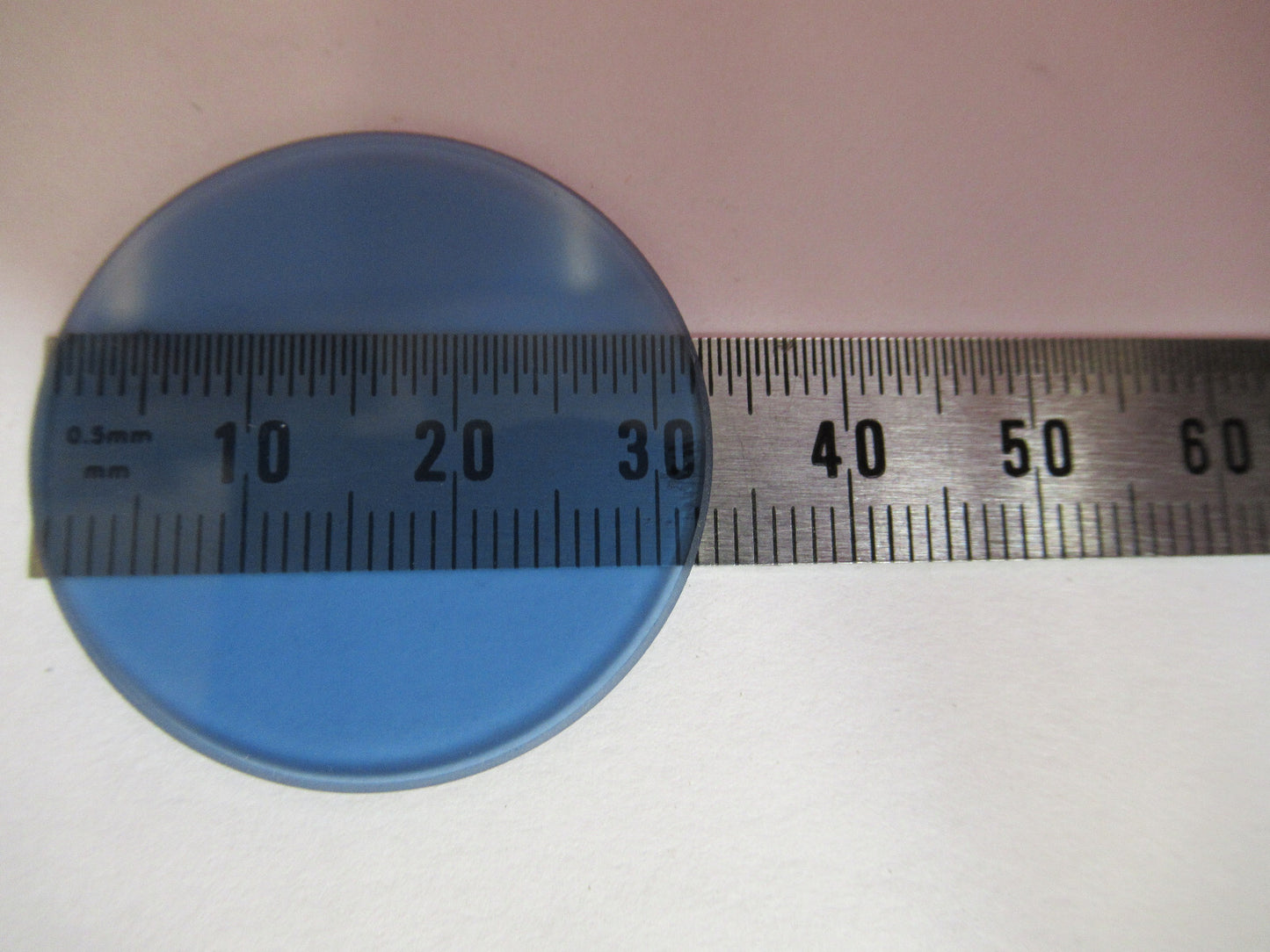 OPTICAL GLASS KYOWA JAPAN BLUE FILTER MICROSCOPE PART OPTICS AS PICTURED Y5-A-19