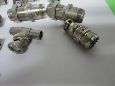 LOT 17 EA BNC T's ADAPTORS ETC FREQUENCY RF MICROWAVE BIN#FI-V-71