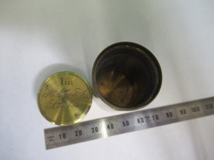 Antique Brass Henry Crouch London Empty Objective Canister