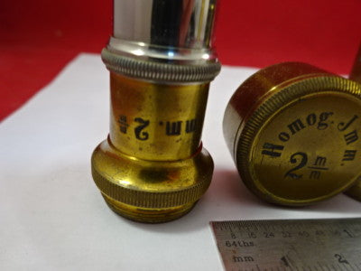 Antique Brass Objective Homg 2mm Ernst Leitz ?? Germany Microscope Part