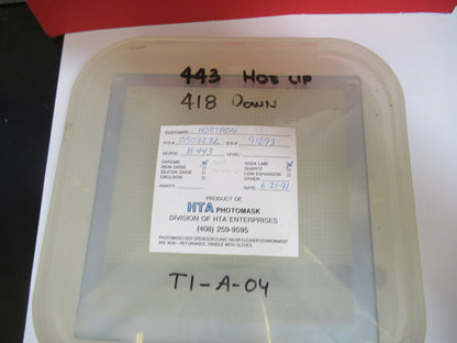 HOETRON MASK PHOTOLITHOGRAPHY VINTAGE COMPONENTS AS PICTURED T1-A-04