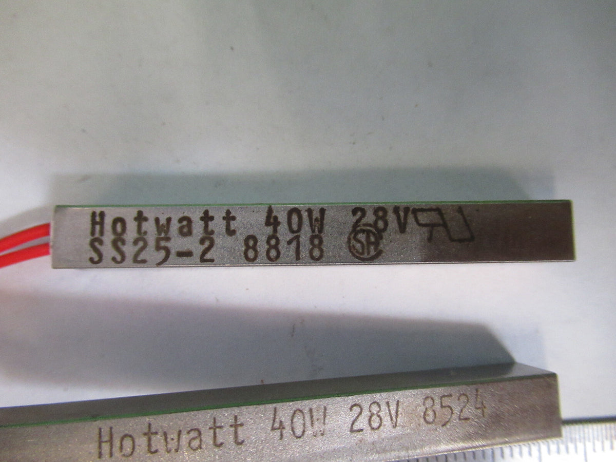 LOT 2 EA CARTRIDGE HEATER 28V 40 WATTS  CONTROL SYSTEMS AS PICTURED  X7-A-60