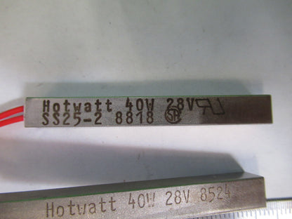 LOT 2 EA CARTRIDGE HEATER 28V 40 WATTS  CONTROL SYSTEMS AS PICTURED  X7-A-60