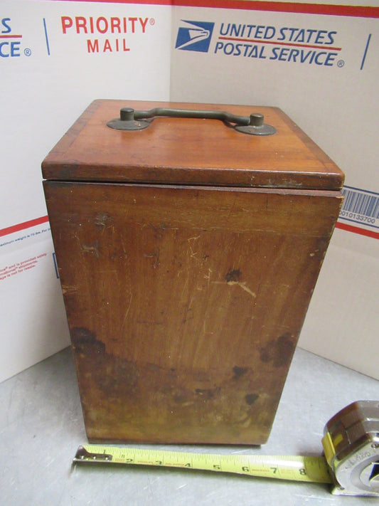 ANTIQUE WOOD CONTAINER EMPTY CROUCH LONDON SCOPE MICROSCOPE PART AS PICTURED TA5