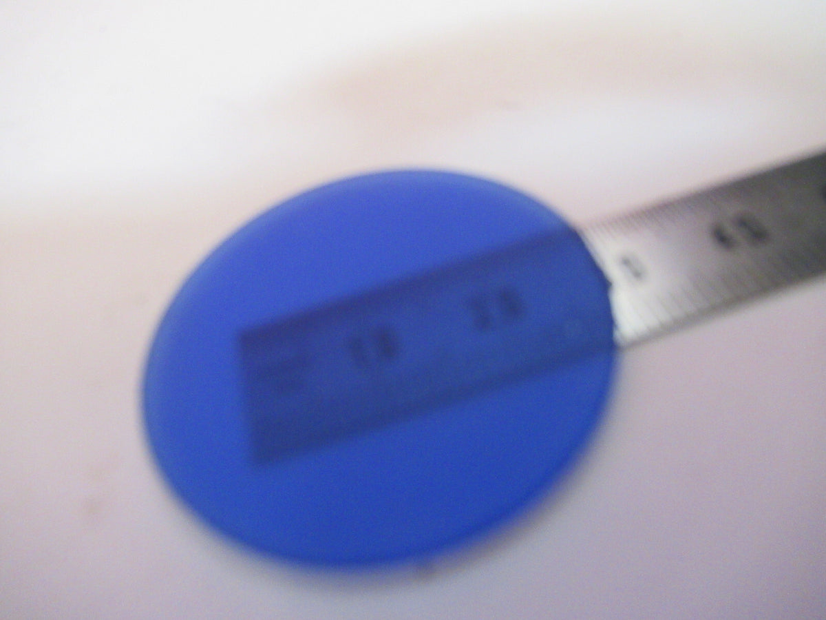 OPTICAL GLASS OLYMPUS BLUE FILTER MICROSCOPE PART OPTICS AS PICTURED Y5-A-54