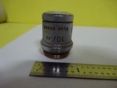 MICROSCOPE PART OBJECTIVE AO AMERICAN 10X PLAN ACHRO OPTICS AS IS BIN#X1-59