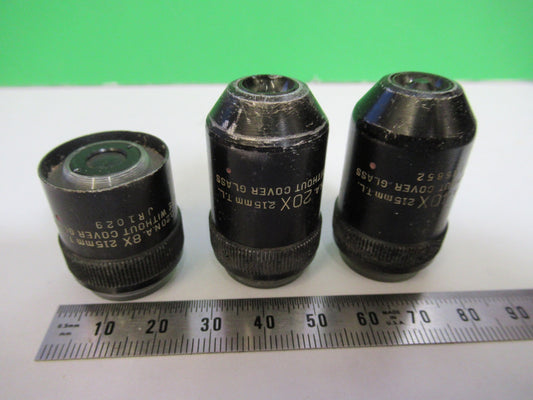 LOT OBJECTIVES BAUSCH LOMB EPI 215mm  MICROSCOPE PART AS PICTURED V7-FT-78
