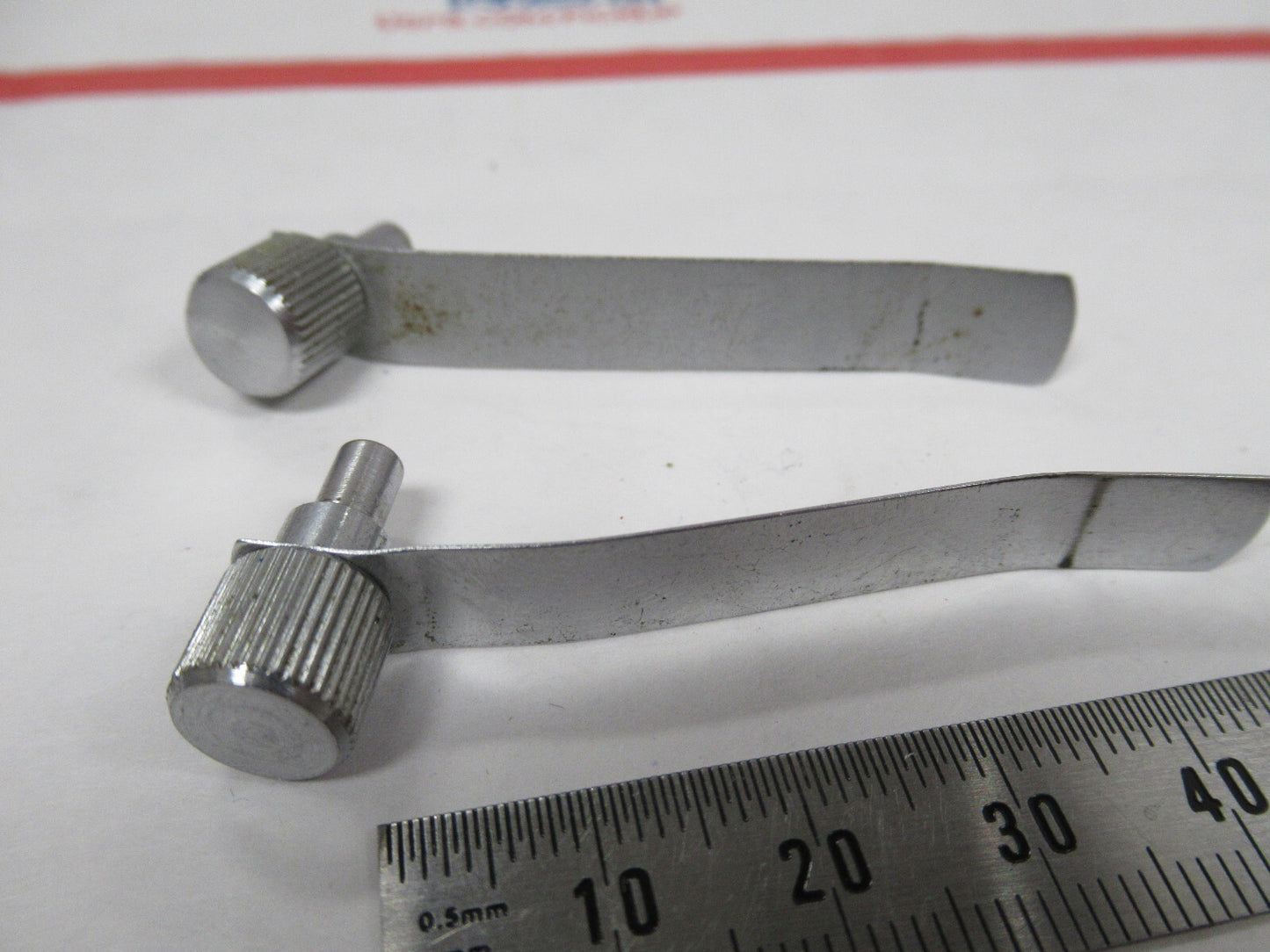WOLFE WETZLAR GERMANY PAIR CLIPS MICROSCOPE PART AS PICTURED &W7-B-63