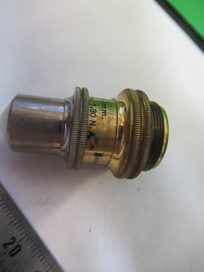ANTIQUE BAUSCH LOMB BRASS OBJECTIVE 1.9mm MICROSCOPE PART AS PICTURED #R9-B-16