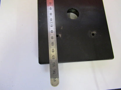ANTIQUE BAUSCH LOMB METAL STAGE TABLE MICROSCOPE PART OPTICS AS PICTURED X3-B-77