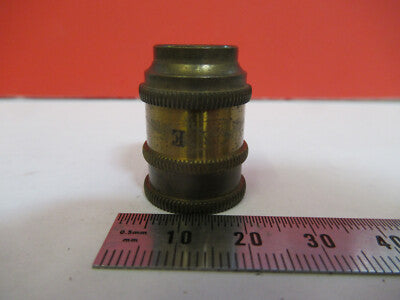 Antique Brass Nachet Objective France Microscope Part