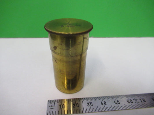 Antique Brass Empty Objective Can E. Ernst Leitz Microscope Part