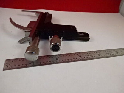 STAGE MICROMETER JAPAN CLIPS MICROSCOPE PART AS IS &33-A-77