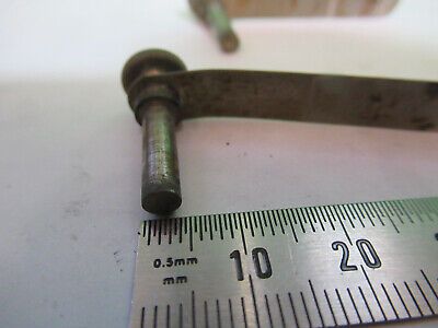 pair clips for ANTIQUE ERNST LEITZ MICROSCOPE PART AS PICTURED &Q9-A-26