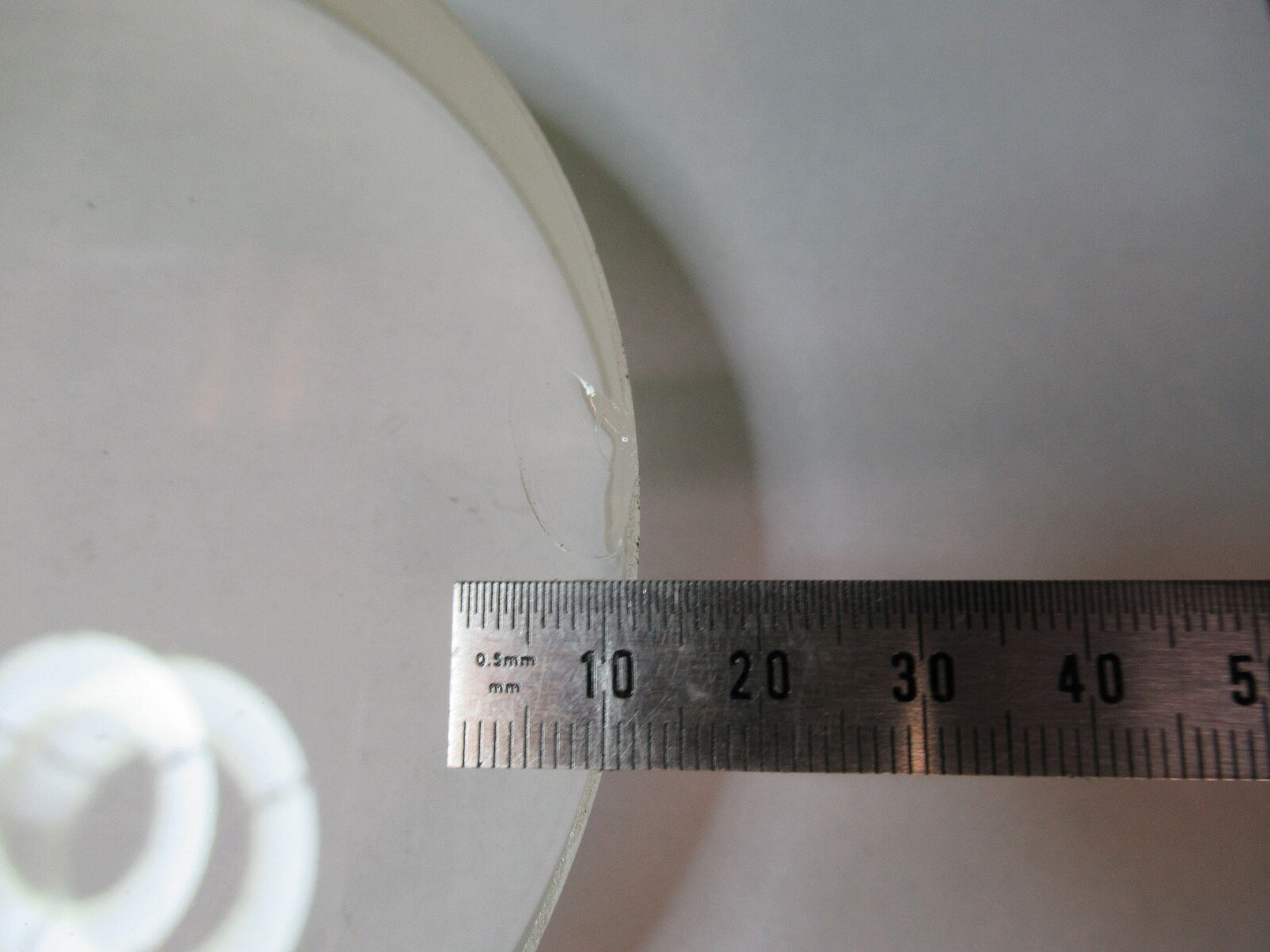 OPTICAL LARGE LENS BK7 GLASS [chipped] OPTICS AS PICTURED G5-A-25