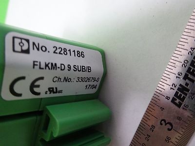 CONTROL SYSTEMS PHOENIX CONTACT FLKM-D9 SUB UMK-SE 11,25-2 AS IS BIN#72-76
