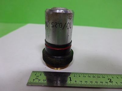 FOR PARTS MICROSCOPE PART OBJECTIVE 10X [dirty] OPTICS AS IS BIN#Y6-E-11